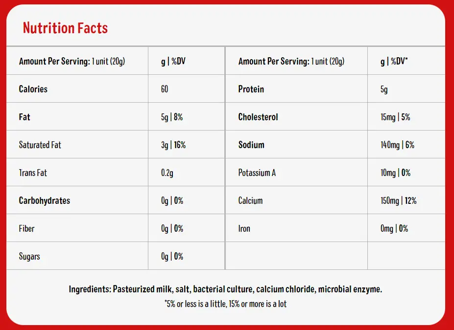 babybel cheese nutrition facts
